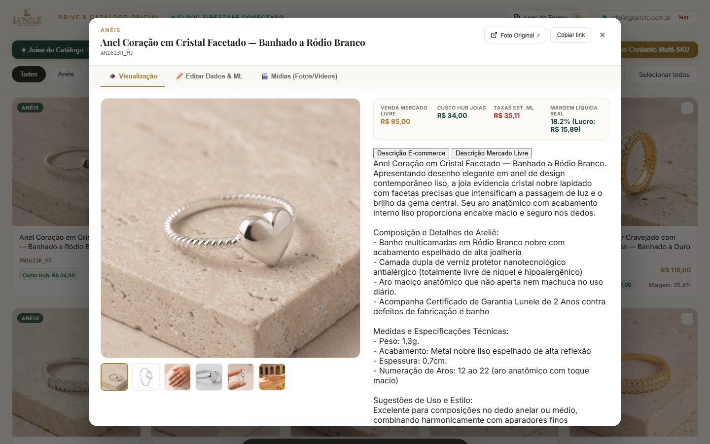 Ficha do produto